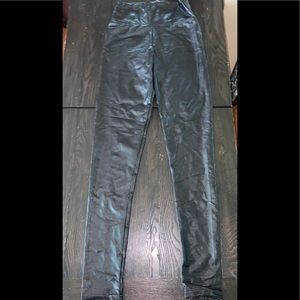 Women high waist faux leather leggings